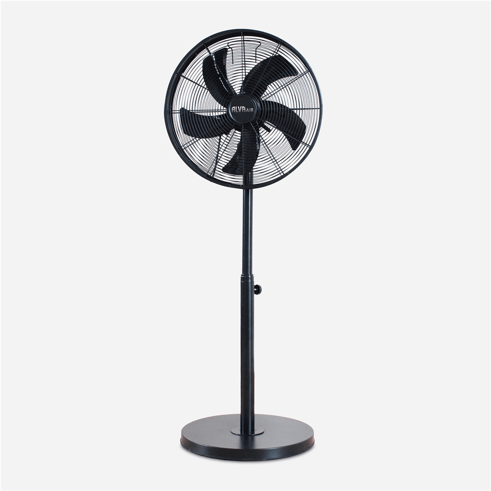 Alva Air Drum Pedestal Fan Matte Black 40cm