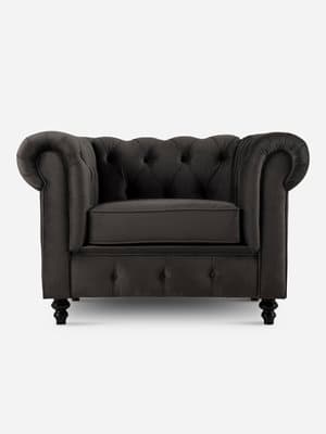 Madison 1 Seater Couch Luxguard Velvet Anthracite