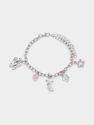 Girl's Silver Charm Bracelet