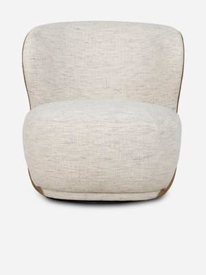 Holland Swivel Chair Luxguard Mingle Mangle Ivory