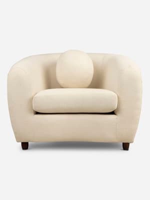 Ellis 1 Seater Couch Luxguard Boucle Snowdown Nougat