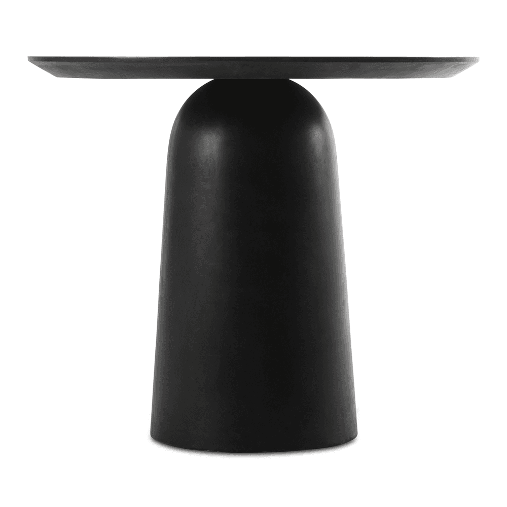 Chaplin Outdoor Dining Table Round Concrete Black 90cm